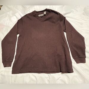 Pierre Cardin Dark Brown V-Neck Sweater